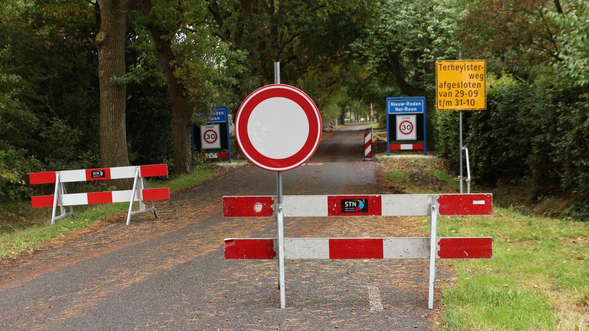 Terheijlsterweg in Nieuw-Roden t/m 31 oktober afgesloten 📸