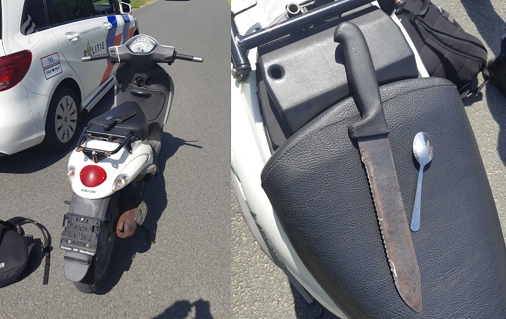 Scooterrijder aangehouden voor wapenbezit en heling