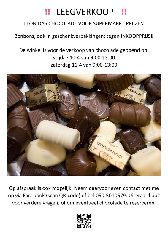 Leegverkoop Leonidas Chocolade voor supermarkt Prijzen  