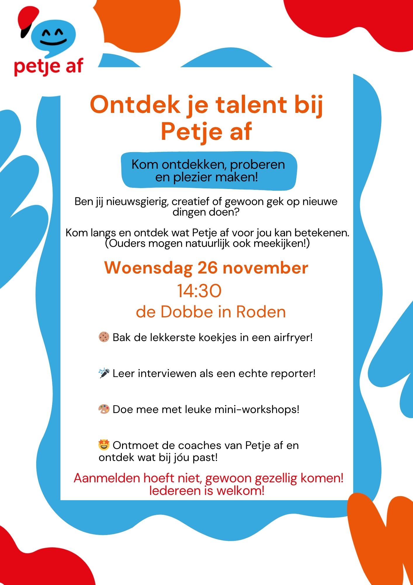 Kinderen ontdekken hun talent bij Petje af Roden