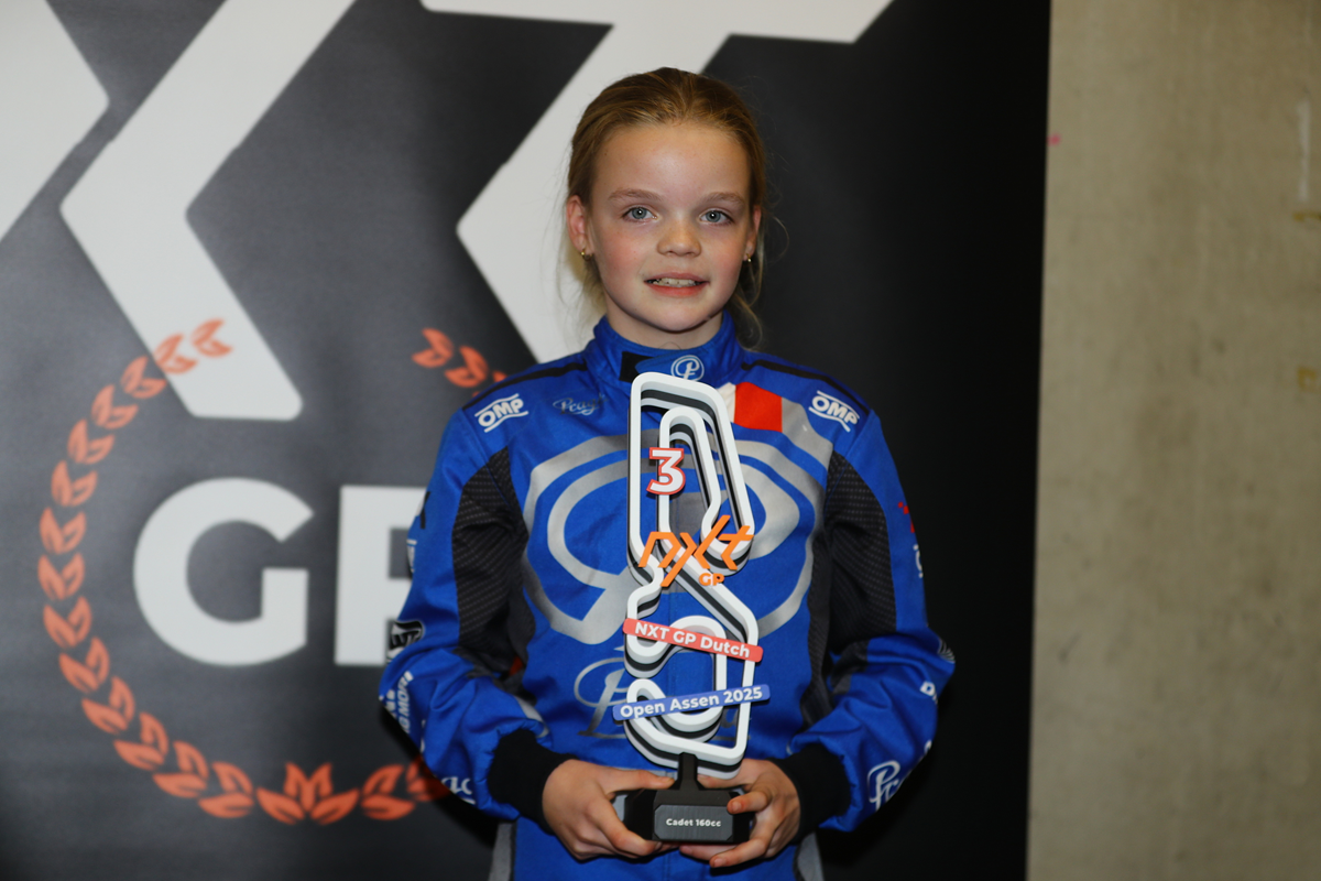 Karttalent Demy Beuving uit Peize sluit seizoen af als vice-kampioen NXT GP én beste lady!