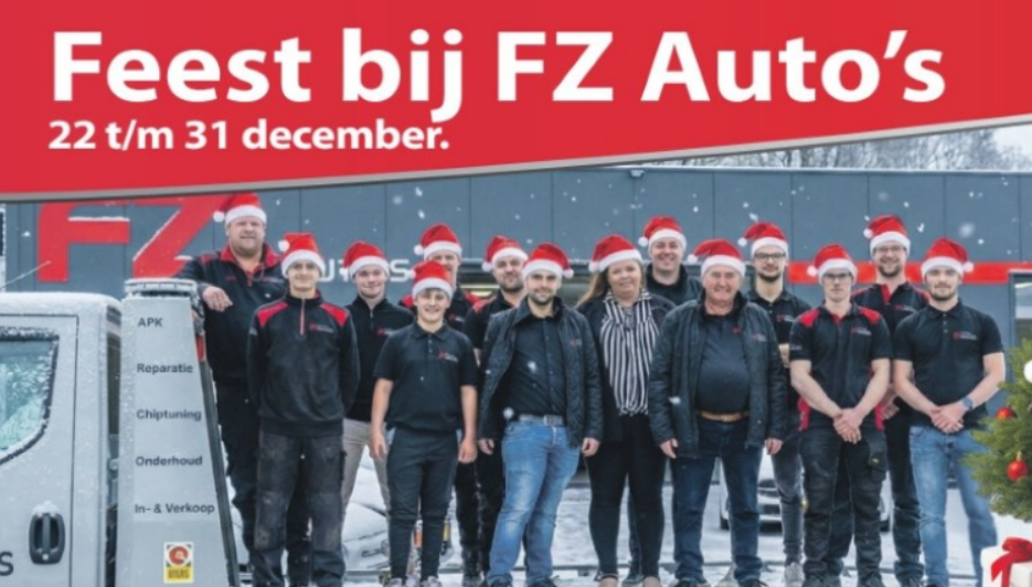 Kerstfeest bij FZ Auto's. Auto kopen= Kerstcadeau winnen!
