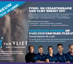 FYSIO- EN CESARTHERAPIE VAN VLIET BREIDT UIT!