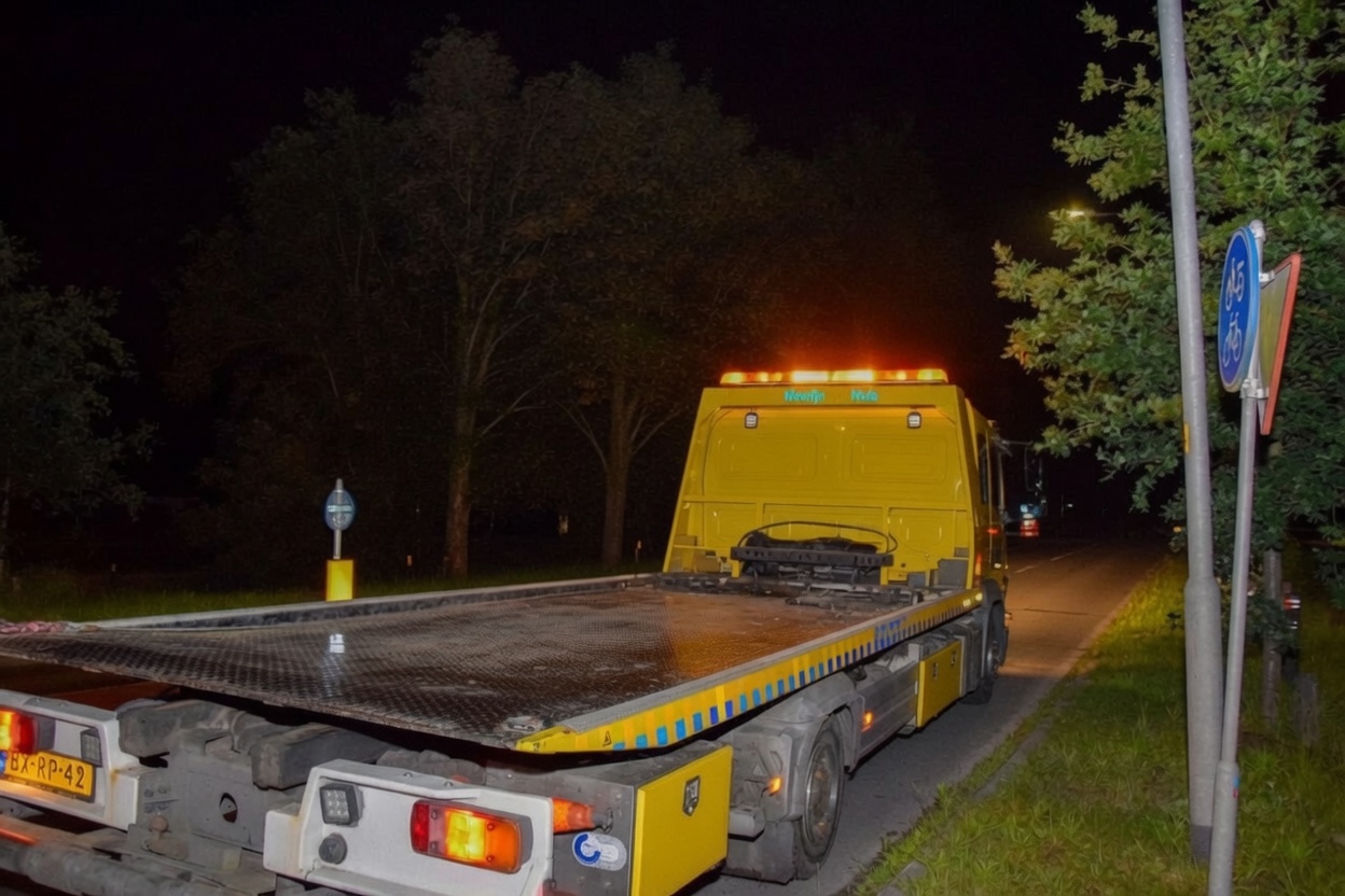 Gemeente sleept achtergelaten stacaravan in Roden weg - Dit is Roden - De nieuwswebsite van Roden