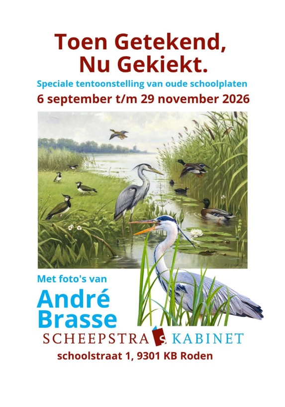 Schoolplaten en natuurfoto’s opnieuw te bewonderen in Scheepstra Kabinet