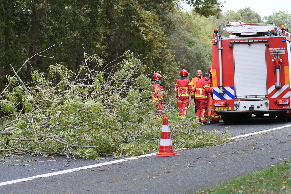 Stormschade zorgt voor verkeershinder op A7 bij Boerakker en Leek